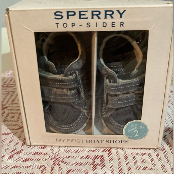 ⚓️Sperry Top-Sider Halyard H&L Crib Color: Navy  Size: 2M.  (Mahon fabric) - Picture 6 of 7